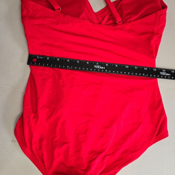 Michael Kors One Piece Swimsuit Women's 14 Red Cruise 2020 Crossover NWT - Picture 13 of 16